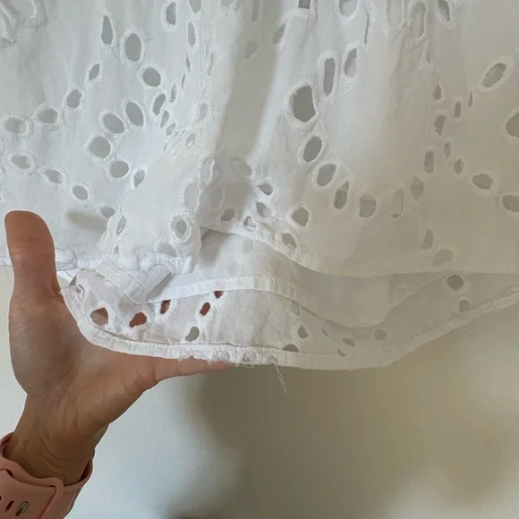 Tuckernuck White Eyelet Finley Flutter Sleeve Top - Picture 5 of 7